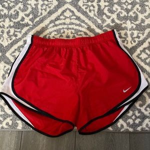 Nike red dri-fit shorts